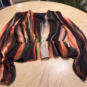 Express Vibrant Striped Women's Blouse